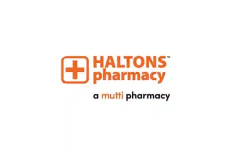 Haltons Pharmacy logo highlighting its partnership as a retailer of Slyd Lube lubricants