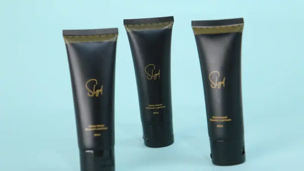 bottle of vaginal lubricant gel for safe and comfortable intimacy